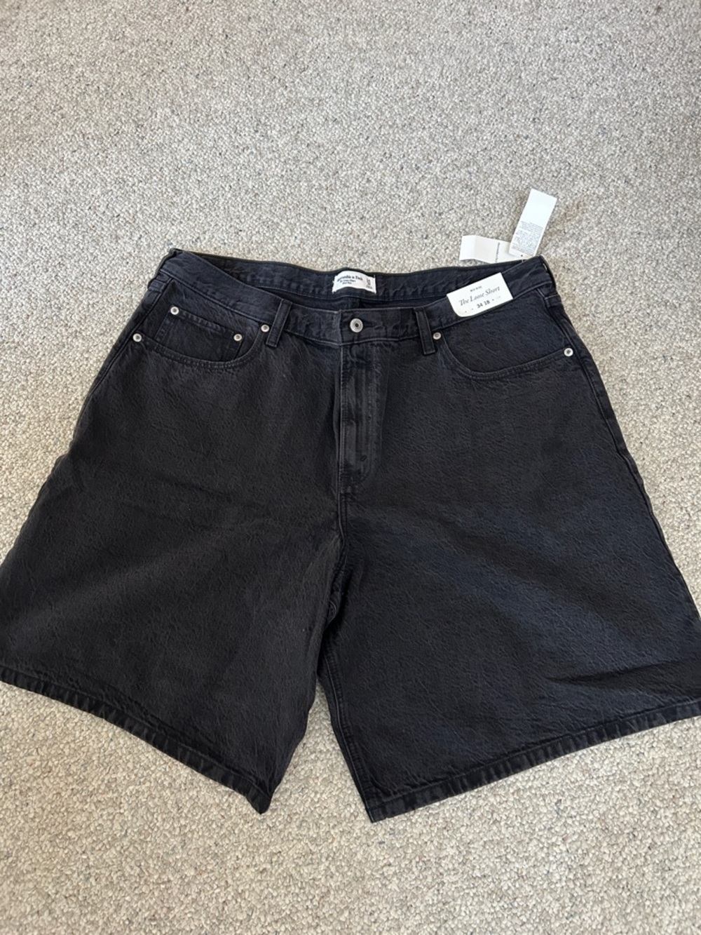 Abercrombie Black Denim Shorts
